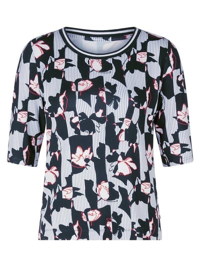 Shirt ronde hals Van BASLER blauw