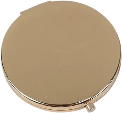 Make-up Spiegel - Compacte Spiegel - Make-up Aanbrengen - Met Ingebouwd Licht - 7 cm Diameter - Goud