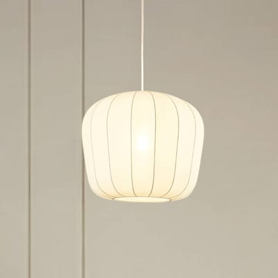 Lindby - Hanglamp - 1licht - Stof - H: 30 cm - E27 - wit
