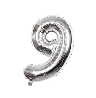 Jumada's - Zilveren Cijfer Ballon - 41cm - Inclusief Rietje - Voor Feestelijke Gelegenheden
