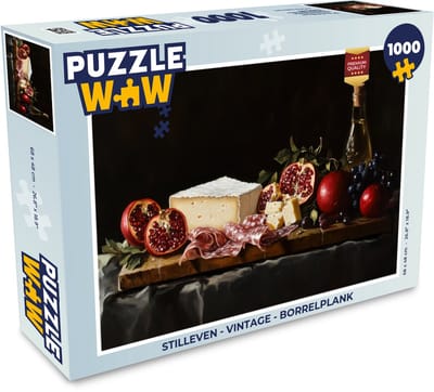 Puzzel Stilleven - Vintage - Borrelplank - Legpuzzel - Puzzel 1000 stukjes volwassenen