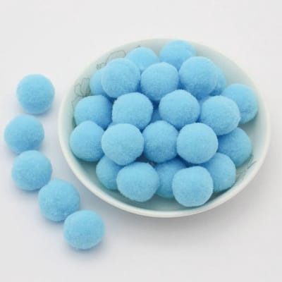 Kleurrijke mini pompoms van 15 mm - 144 stuks voor creatief knutselen, decoratie en DIY-projecten