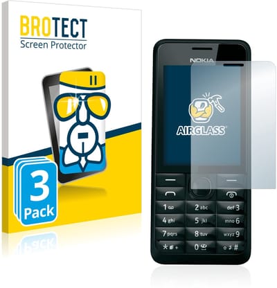 Screenprotector 3 Stuks voor Nokia 301 Beschermglas transparant