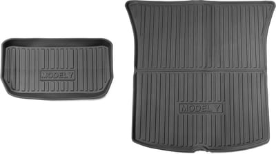 Tesla Model Y Juniper Standard Rubber Mattenset Trunk en Frunk – All Weather Kofferbakmat en Frunkmat – Interieur Accessoires