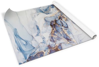 Tulup Meubelfolie - Blauw Zelfklevende Folie - 100 x 50 cm - Marmeren textuur Kastfolie - Marmer- en steeneffect Folie Voor Meubels - Kastdeuren Folie
