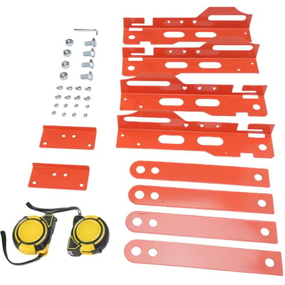 Plaque d'outil d'alignement des roues avec feuille de connexion 2 pièces Mètres à ruban de 5 m Outil d'alignement du pincement robuste pour voitures SUV orange
