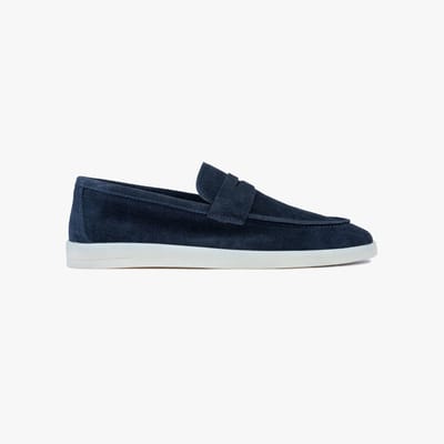 Omnio milan loafers heren navy suède
