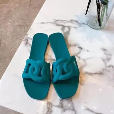 Slippers Dames Zomer Nieuw Bovenkleding Huis Koreaans Casual Slippers Mode Dames Slippers Groot 39 groen