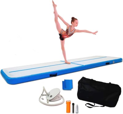 Opblaasbare Gymnastiekmat 3 m - Inclusief Luchtpomp en Draagtas - Perfect voor Yoga en Turnen