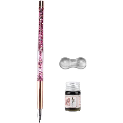 Glazen Dip Pen Duurzaam Mooi Decoratief Aantrekkelijk Comfortabel Inkt Schrijven Draagbaar Kalligrafie white