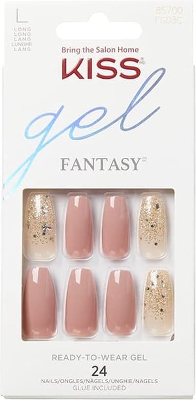 Kiss Gel Fantasy Nails - Kunstnagels - 28 stuks - Nepnagels - Midnight Sky
