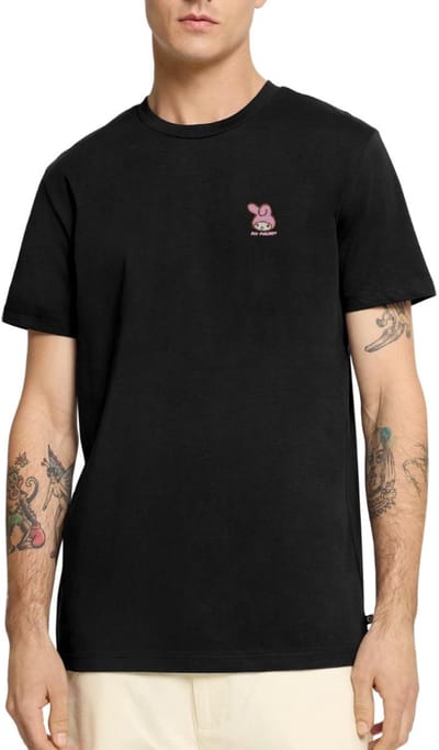 My Melody Geborduurd Portret Premium T Shirt Heren