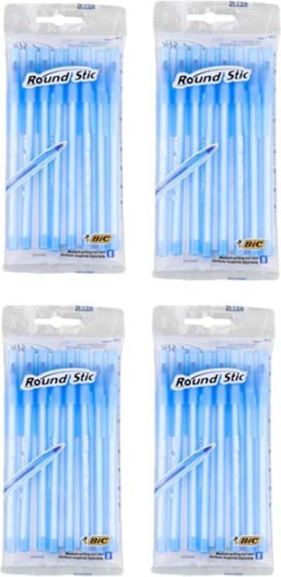Balpen BIC Round Stic M blauw - 32 stuks