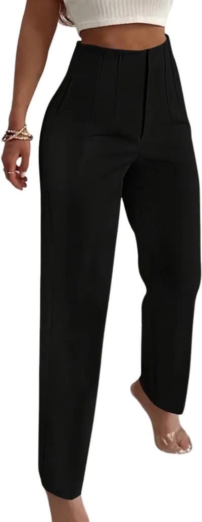 Livano Pantalon Dames - Chino - Golfbroek - Nette Broek - Met Elastische Tailleband - Volwassenen - Zwart - XS