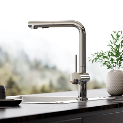 Cecipa Max Keukenkraan met Uitrekbare Uitloop - Elektrolytisch Chroom - Keramische Cartouche (50.000 cycli) - 40 cm Uittrekbereik - 360° Draaibaar - Chroom