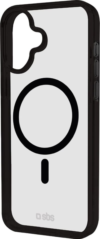 sbs mobile Cover Apple iPhone 16 Zwart Stootbestendig, MagSafe compatible, Met magneetmodule