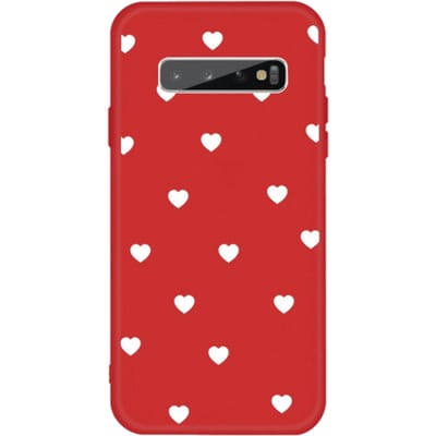 Mocaa  Samsung Galaxy S10 Plus Hearts Case Rood