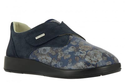 Varomed - Teneriffa - luxe stretch therapieschoenen - maat 41 - Marineblauw - met CE keurmerk - soepele zool - hallux - verbandschoenen - verbandpantoffels - verbandsloffen -