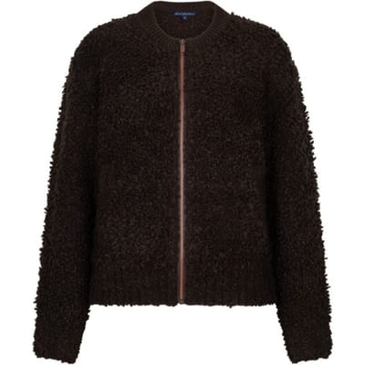 Red Button Rb bomber knit boucle espresso
