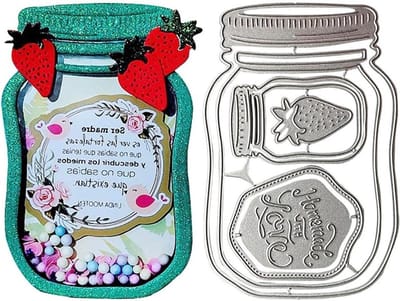 Stanssjabloon Flesvorm - Snijmal Papier - Kaarten Maken - Koolstofstaal Materiaal - Medium - Zilver