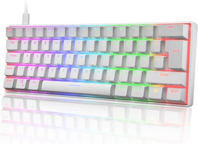 Mechanisch Gaming Toetsenbord 60% met LED Backlight en Waterdichte Functie