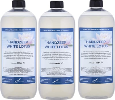 Handzeep White Lotus 1 liter - set van 3 stuks
