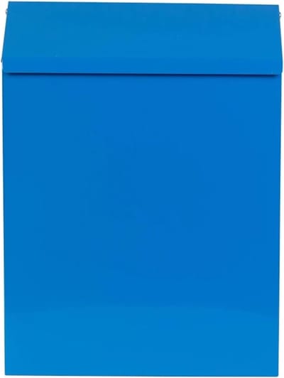 Wandbrievenbus met Slot - Brievenbus Buiten - Post Ontvangen - Anti-diefstal Ontwerp - 30 cm Hoog - Blauw