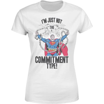 DC Originals Superman Commitment Type Dames T-shirt - Wit - S