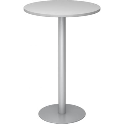 BISTRO H80R S - Systeem conferentietafel Grijs Zilver Ø 80