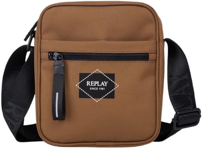 REPLAY schoudertas Reporter Bag Butter Nut Lichtbruin