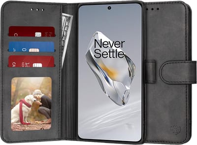 Hoesje geschikt voor OnePlus 12 - Techsuit Diary Book Wallet Case - Zwart