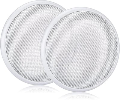 2 Stuks 8" Ronde Speaker Grill Mesh voor Surface Mount - Bescherming voor Plafond- en Autospeakers, Vervangende Metalen Roosters