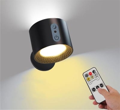 Wandlamp - Verstelbaar Licht - Sfeerverlichting Creëren - Magnetisch 360° Draaibaar - One Size - Zwart