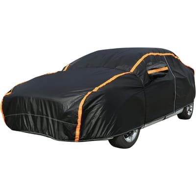 Bâche de voiture couvertures extérieures complètes avec bande réfléchissante Protection extérieure imperméable UV neige pluie 173-183in noir