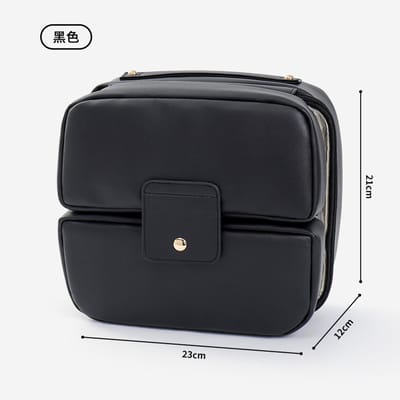 Opvouwbare PU Make-up Brush Organizer – Black