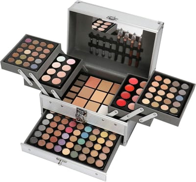 Oogschaduwpalette met 132 Kleuren, Contourkit, Lipgloss, Blush en Poeder - Complete Make-up Set voor een Stralende Look