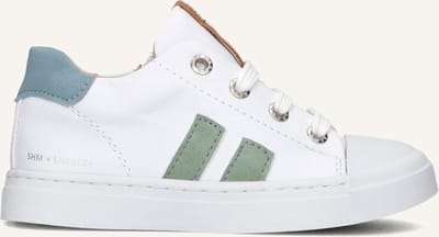 Veterschoenen | Meisjes, jongens | white green | Leer | Shoesme | Maat 21