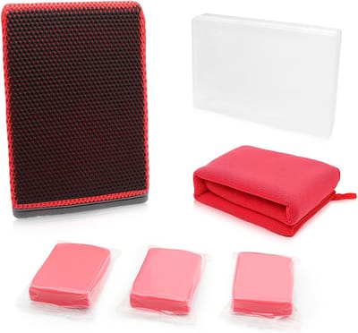 Auto Klei Kits - Reinigingssets - Autodetaillering - Verwijdert Vuil Zonder Lak - 3 Stuks - Rood