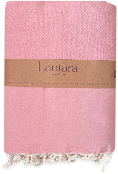 Lantara Wafel Plaid Grand foulard - Oudroze - Katoen - 190x300cm