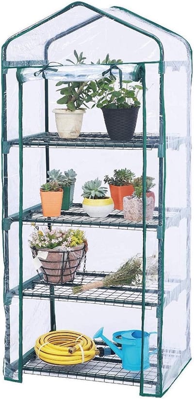 Mini Kas - Kleine Kweekkas - Planten Beschermen - Stevig Stalen Frame - 4 - Doorzichtig