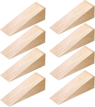 Deurwiggen voor alle oppervlakken - Antislip houten deurstopper set