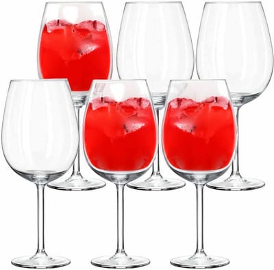 Royal Leerdam Wijnglazen Plaza - 6x stuks - glas - 330 ml - Rode en witte wijn drinken