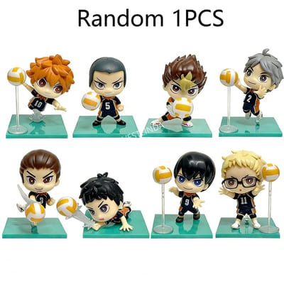 8/1 PIÈCE Volleyball Junior Version Q Figurines de Collection Faites à la Main Série Poupées en PVC Décoration Modèle de Personnage d'Anime Classique Jouets blue