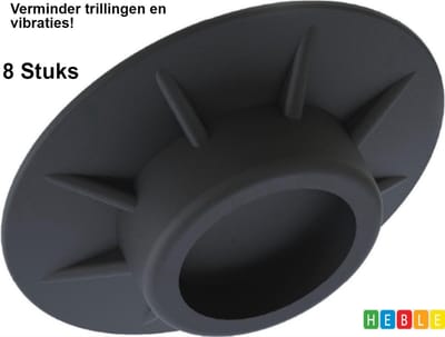 *** Trillingsdempers wasmachine – Set van 8 stuks – Extra dik - Voetjes wasmachine & droger - Wasmachine demper – Anti trillings / vibratie dempers pads – Antislip rubber – Trillingsmat – Antislipmat - Schokdempers wasmachine - van Heble® ***