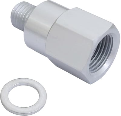 Dailygoods - Aluminium Reducer Fitting Adapter - Geschikt voor LS motoren - M12 x 1.5 naar 3/8 inch-18NPT - Hoogwaardige kwaliteit - Eenvoudige instal...