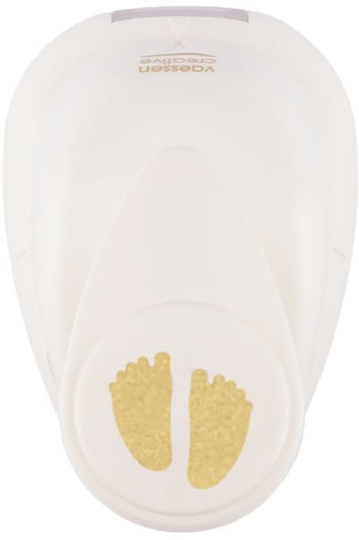 Vaessen Creative Pons - Figuurpons - Babyvoetjes - 1,4 x 1,5 cm