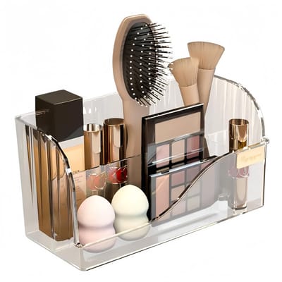 Unyqoos ® Stijlvolle Make-up Organizer met Vier Compartimenten voor Cosmetica en Skincare