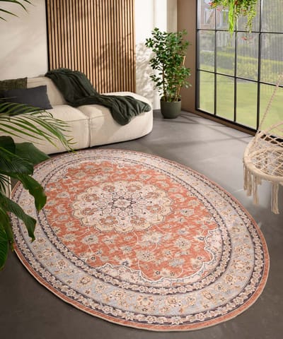 Vintage buitenkleed ovaal - Valenca Nova terracotta 80x150