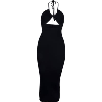 AllSaints Toni Dress Black Maat: M | Midi Jurken Outlet | Dames | Zwart