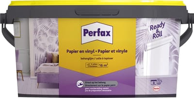 Perfax Ready & Roll Behanglijm Papier & Vinyl 2.25 kg | Eenvoudig en Snel Behangen | Voor Papier en Vinyl
